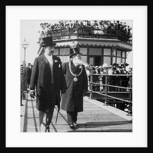 Waiting for the King, Queen's Pier, Ramsey, Isle of Man by George Bellett Cowen